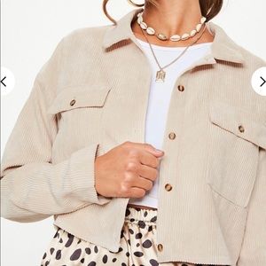 Khaki Cropped shirt/jacket